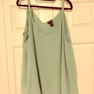 Mint green chiffon tank